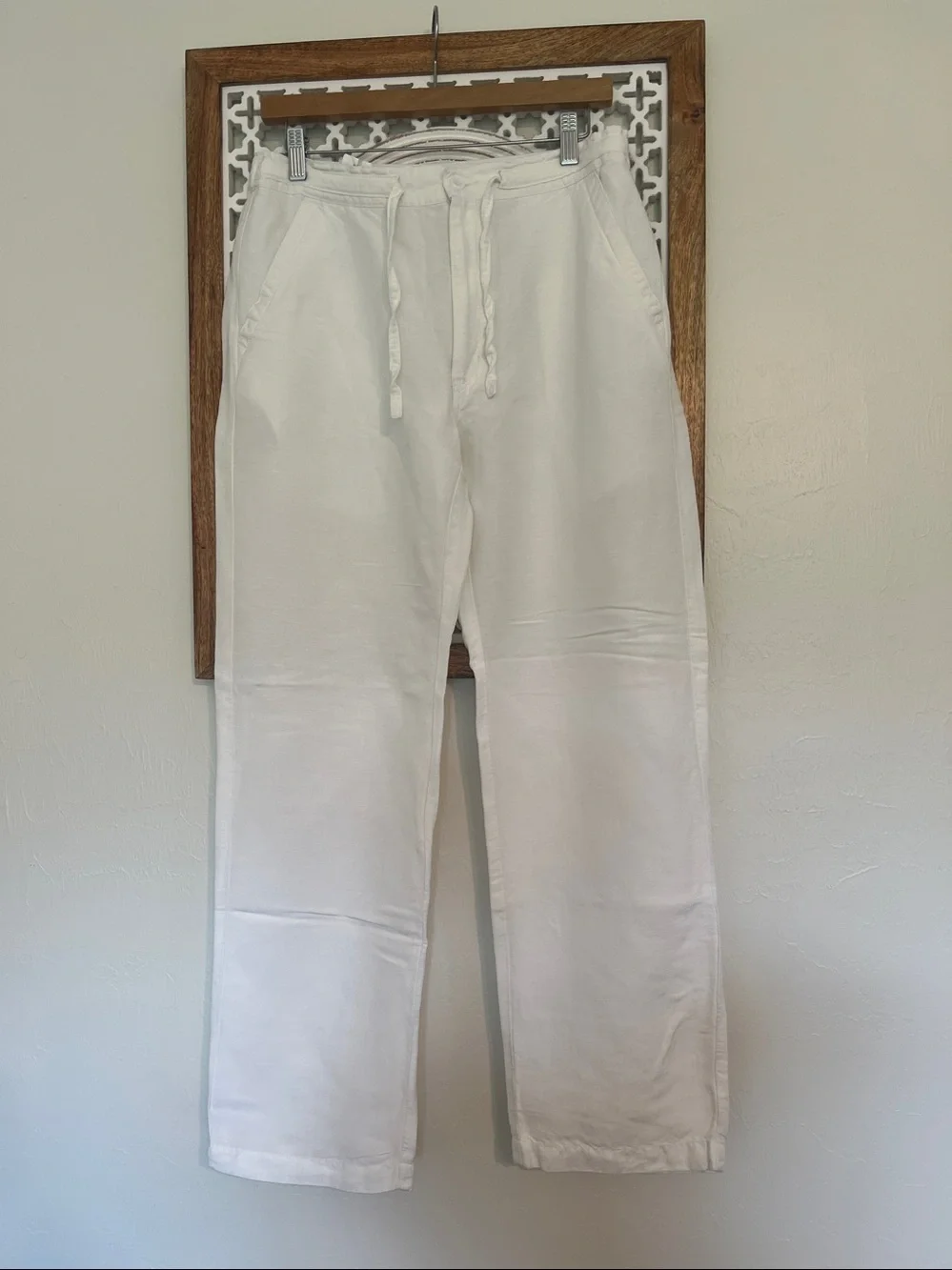 Woman White Drawstring Lounge